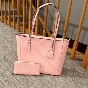 Kate Spade Light Pink Tote and Wallet